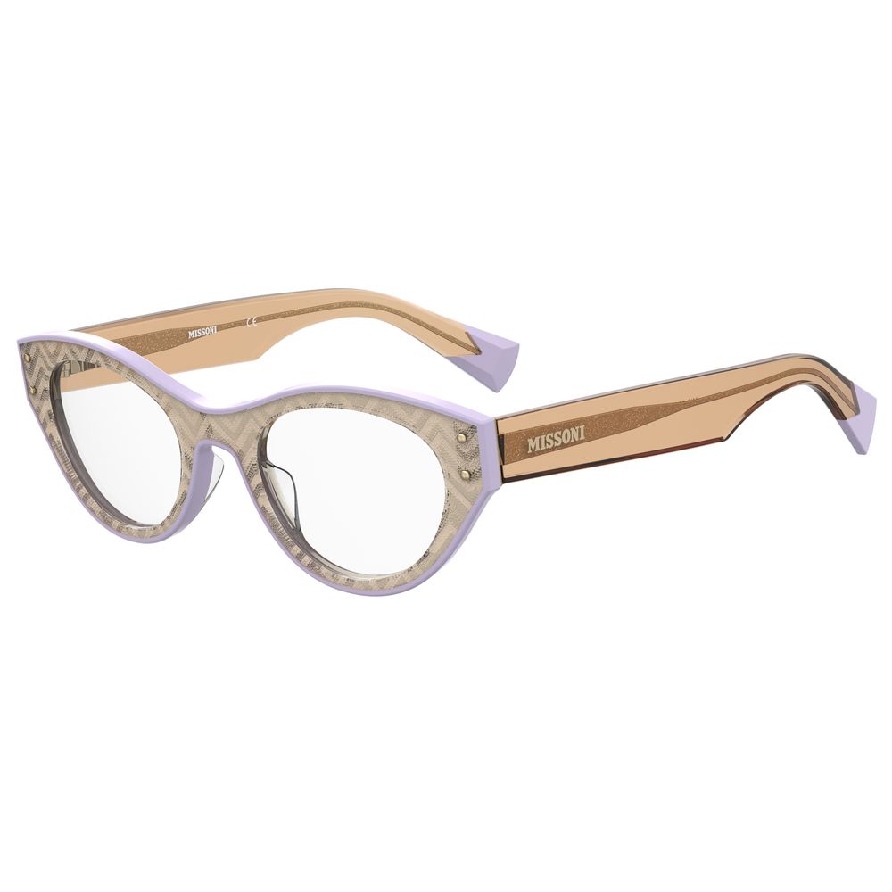 Beige-fliederfarbene Brillengestelle aus Synthetik-Bicolor