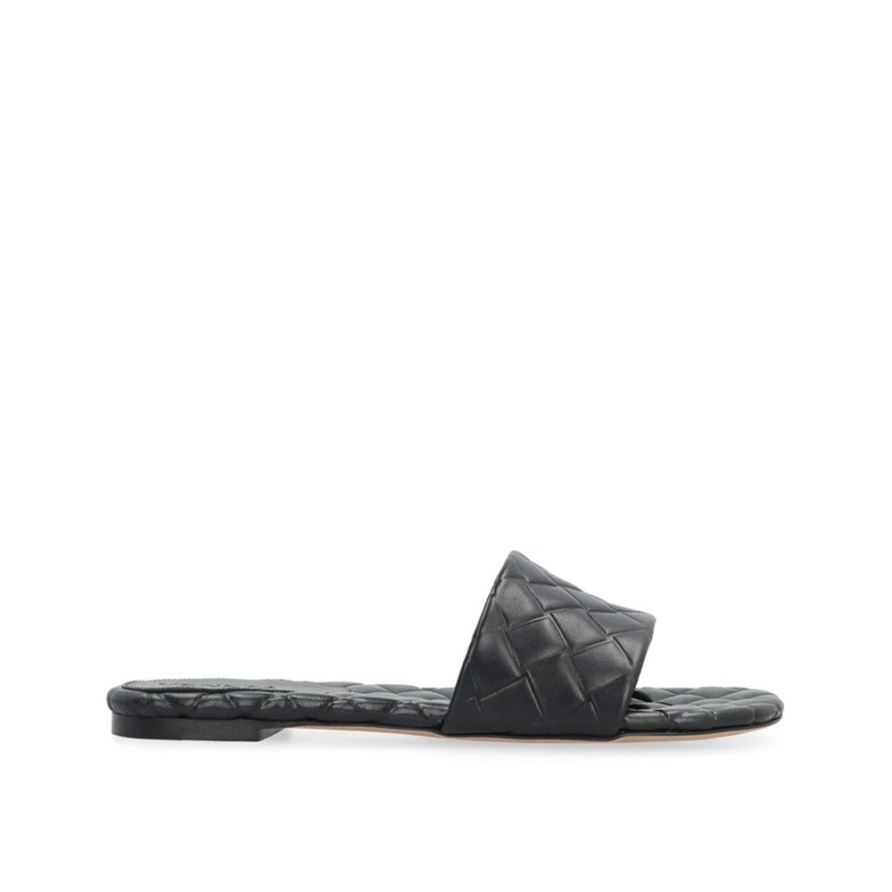 Schwarze Lammleder-Mules