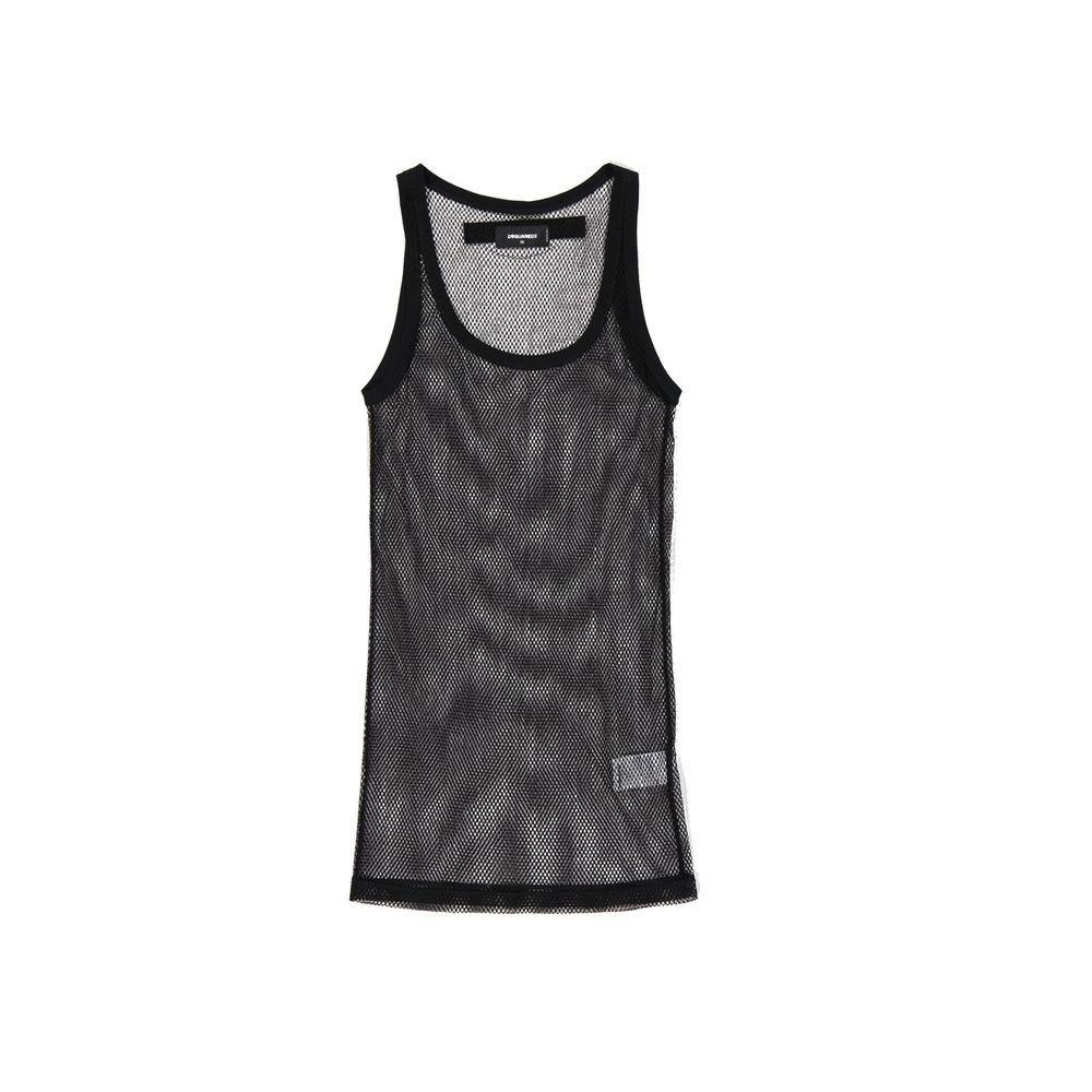 Schwarze Tanktops aus Baumwolle