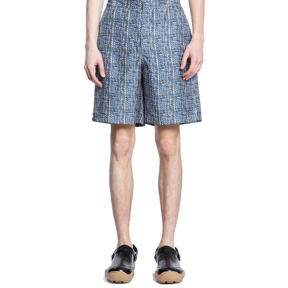 Blaue Seidenshorts