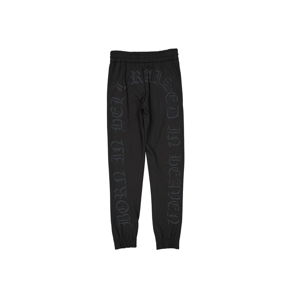 Schwarze Jogginghose aus Elastan (Trainingshose)