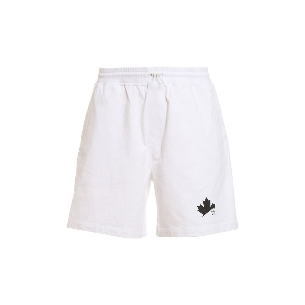 Short en coton blanc