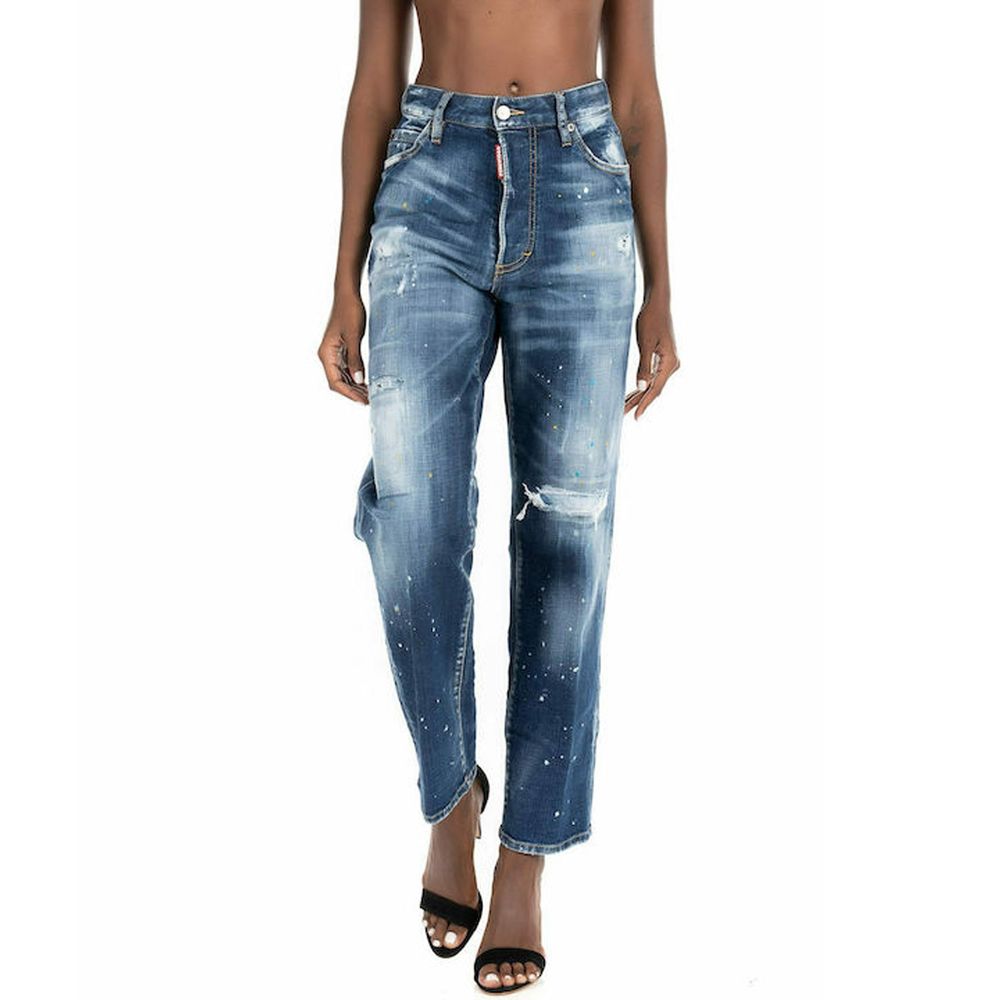 Blaue Baumwolljeans aus Denim