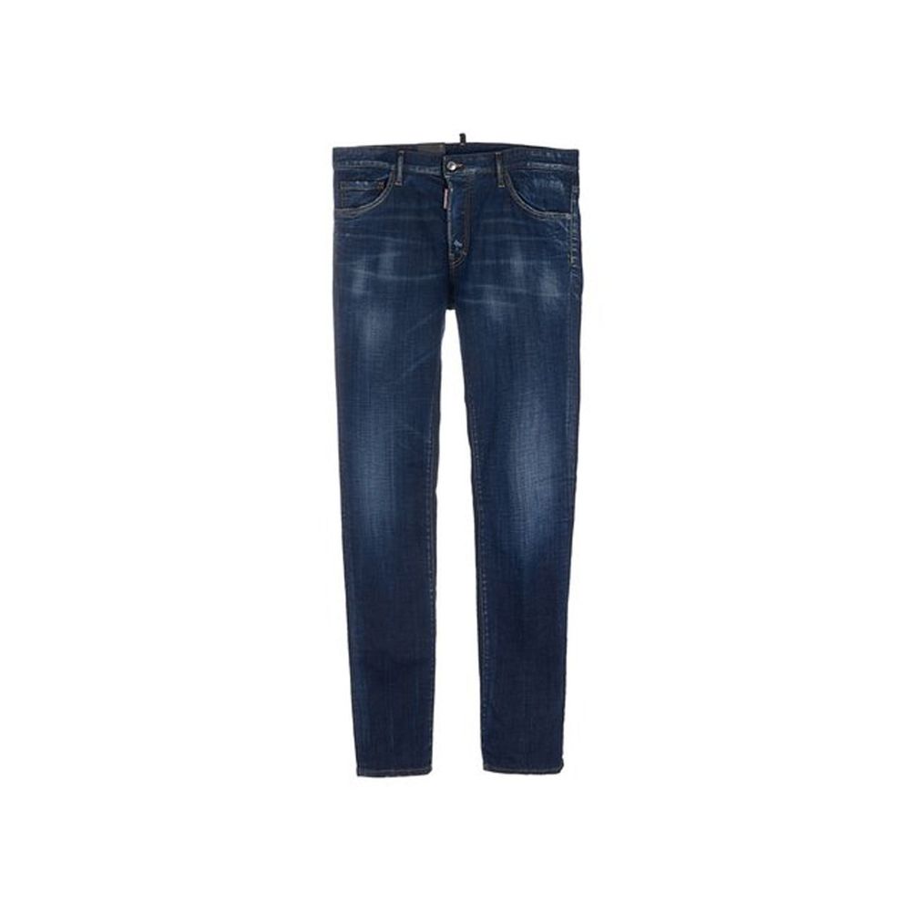 Blaue Baumwoll-Skinny-Jeans