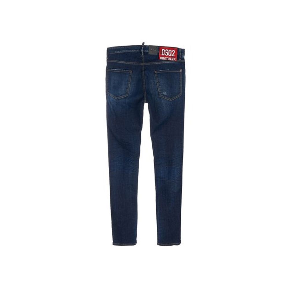 Blaue Baumwoll-Skinny-Jeans