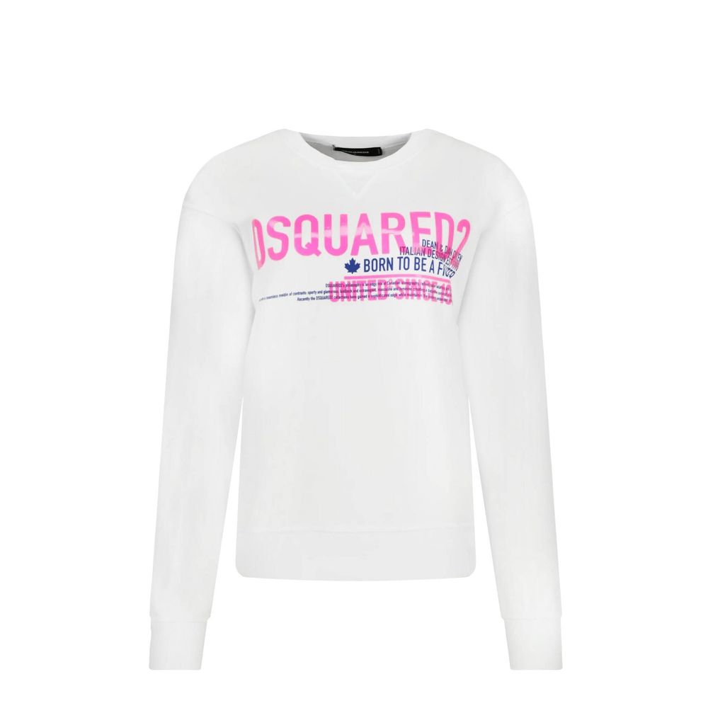 Sweat-shirt blanc en coton