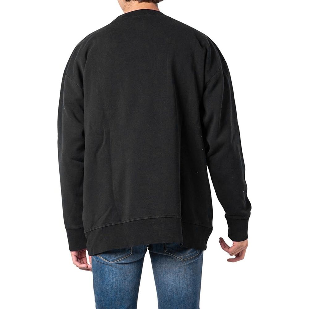 Sweat-shirt en coton noir