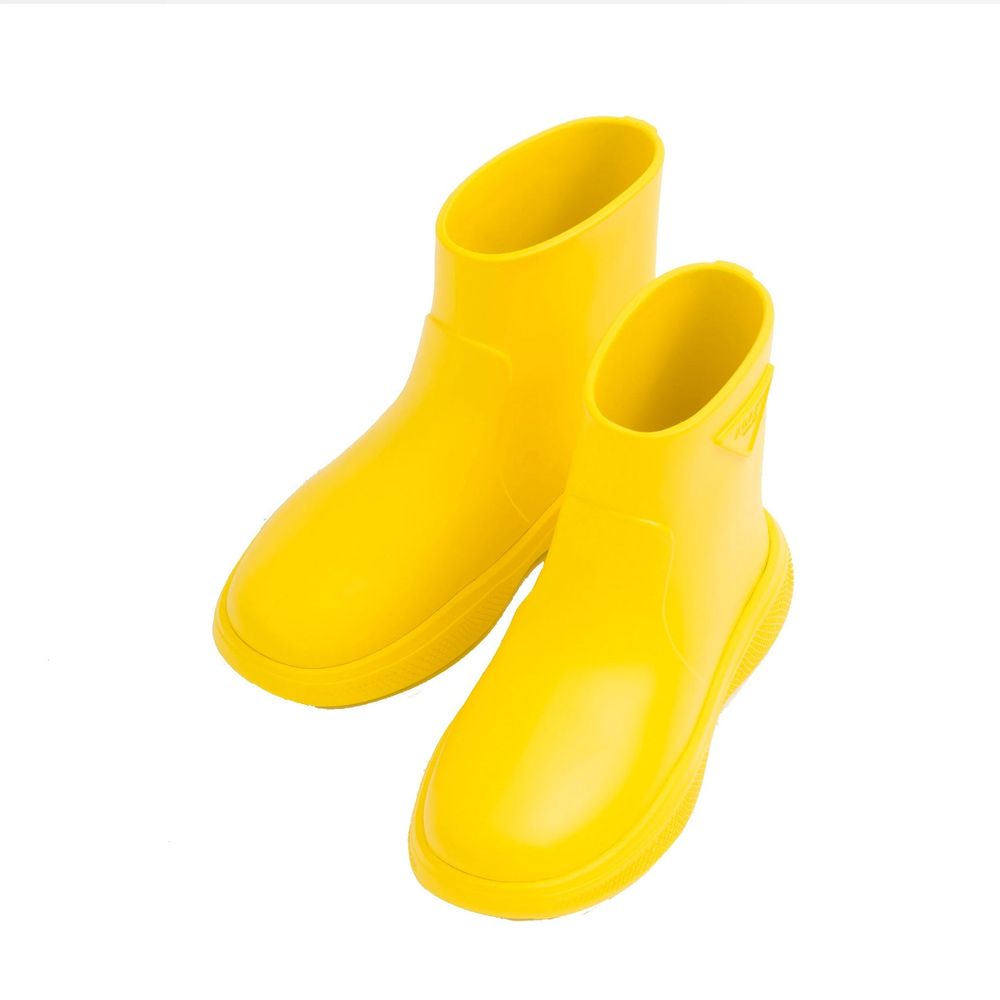 Zweifarbige Regenstiefel aus Synthesekautschuk