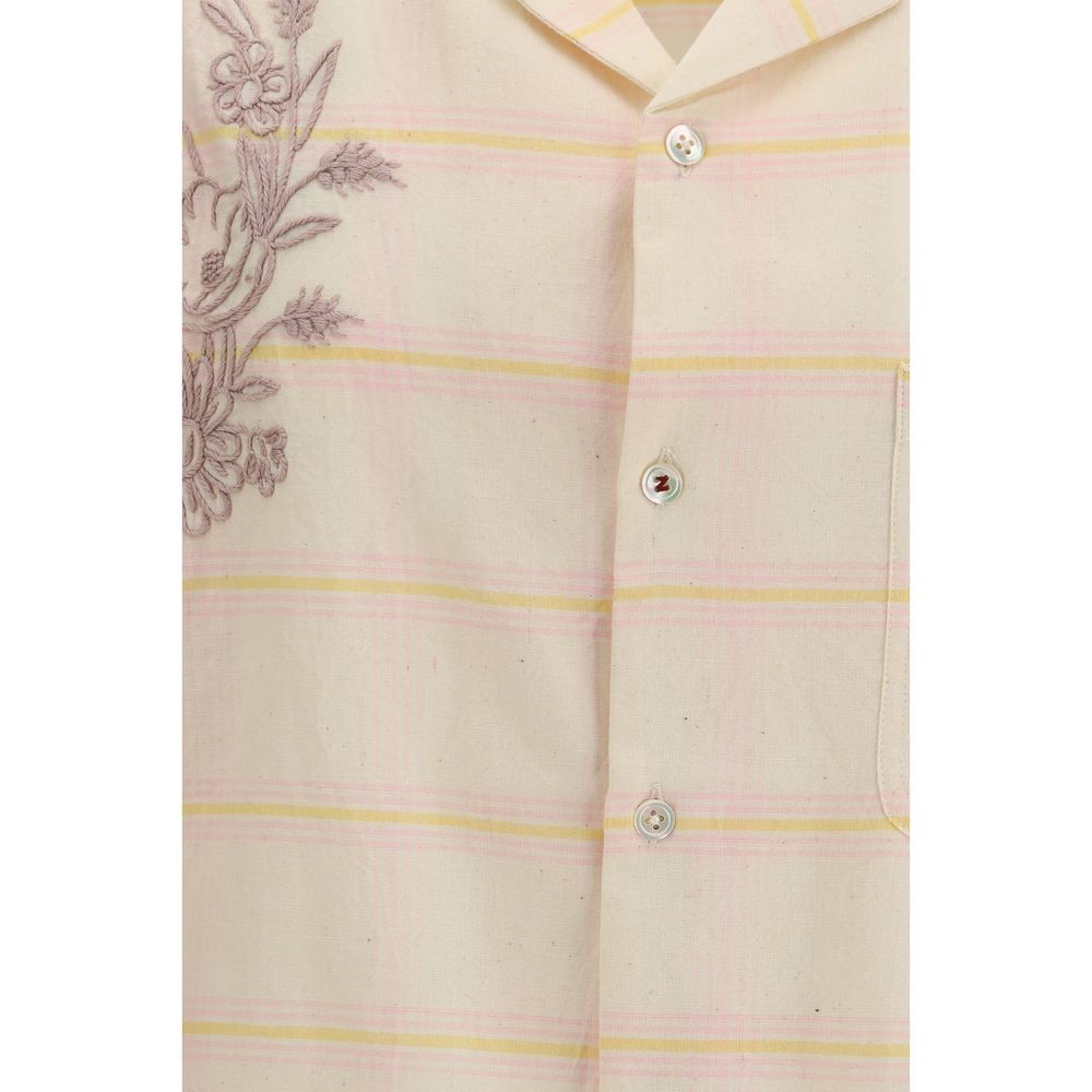 Chemise Baziszt multicolore en coton à manches courtes