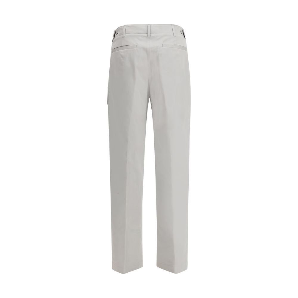 Schwarze Cargo-Hose aus Baumwolle mit geprägter Logo-Tasche