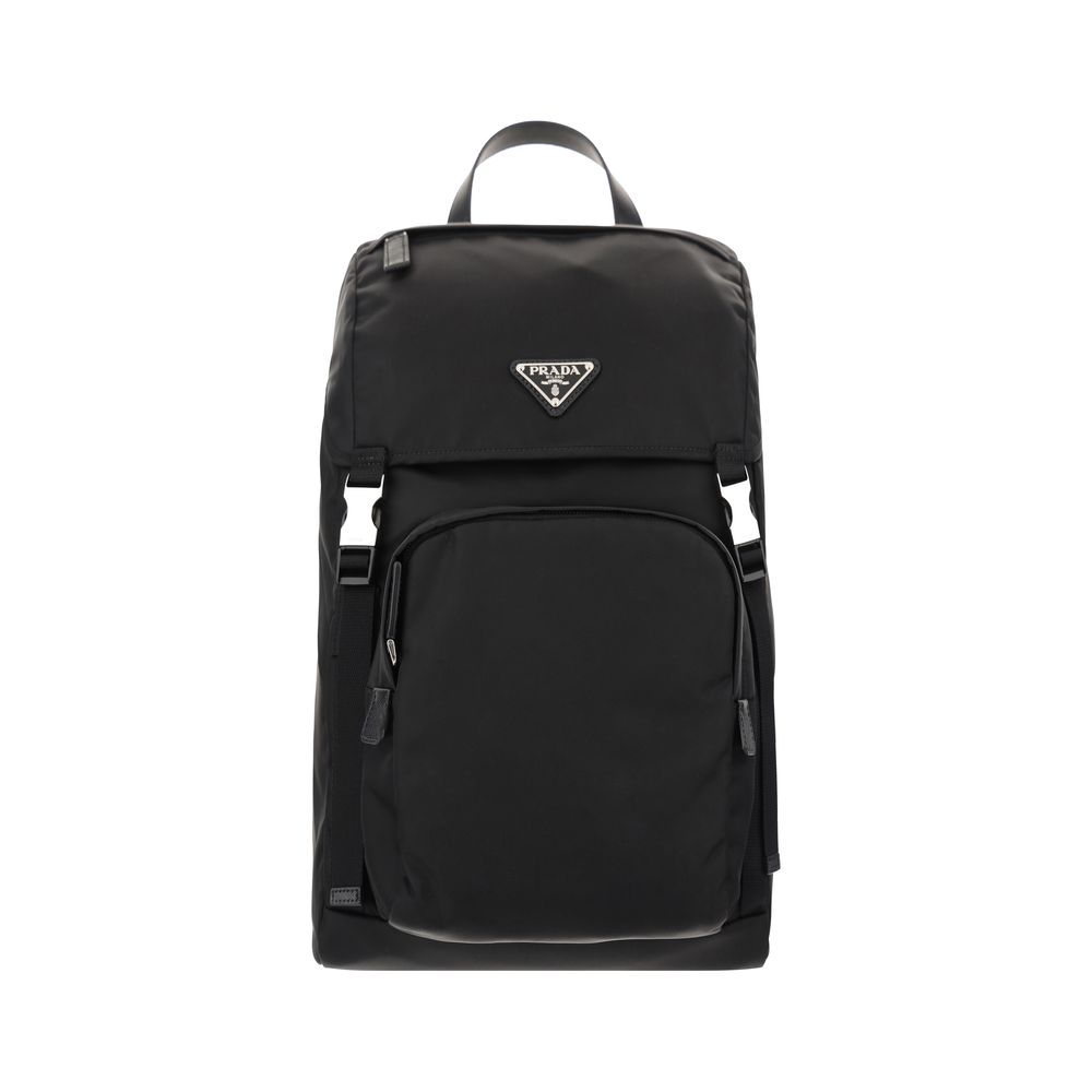 Prada Black Recycled Backpack