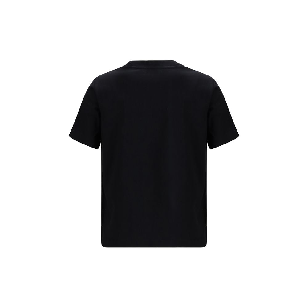 Black Cotton T-Shirt with Burberry Logo