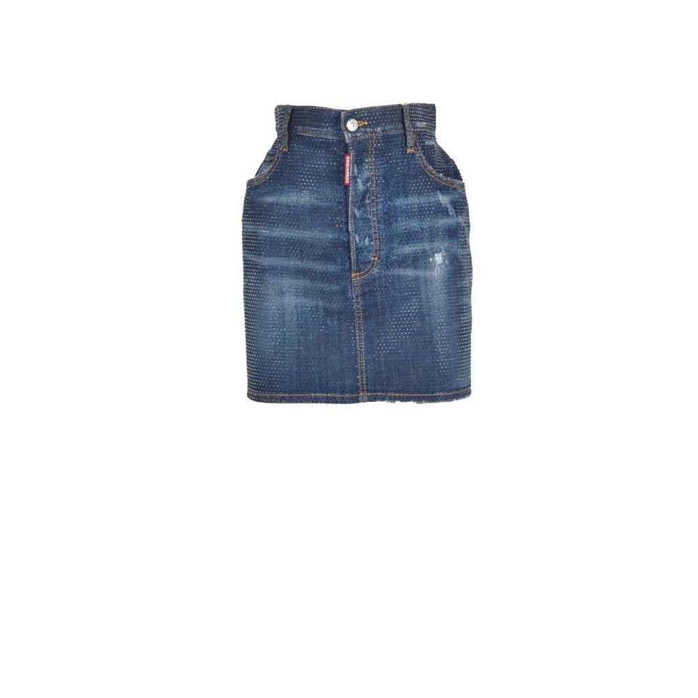 Blauer Jeansrock, elegant, maßgeschneidert