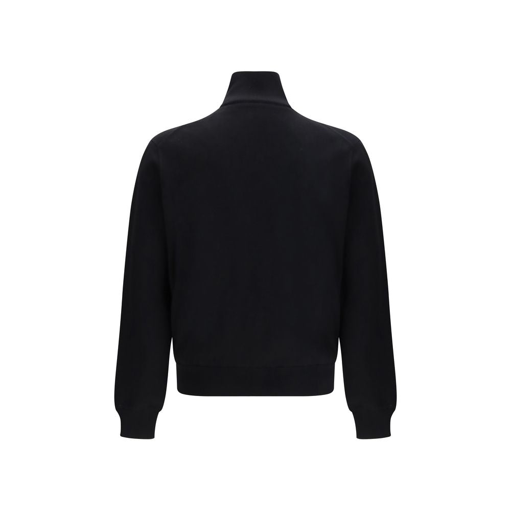Prada Jacke aus schwarzer Wolle mit Widderstickerei