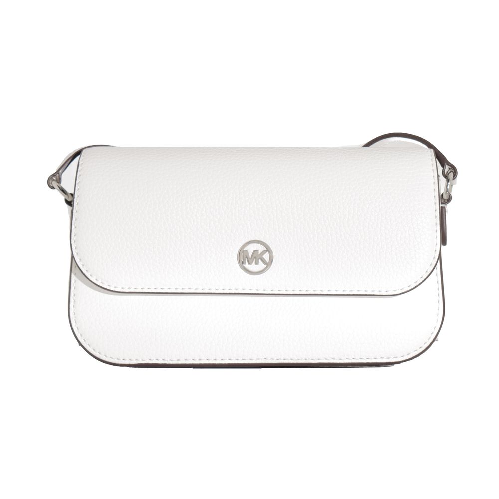 Weiße Leder-Umhängetasche von Michael Kors