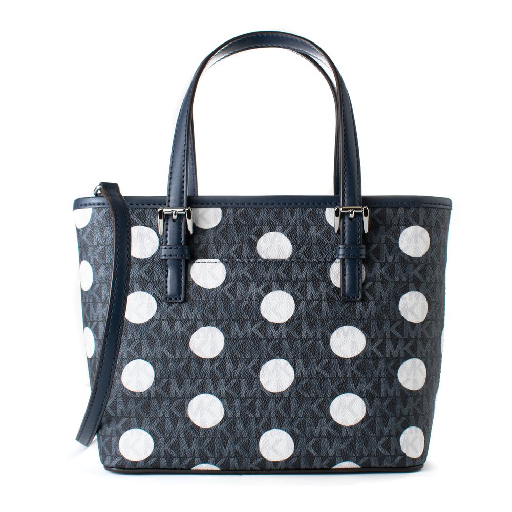Blaue Canvas-Einkaufstasche von Michael Kors