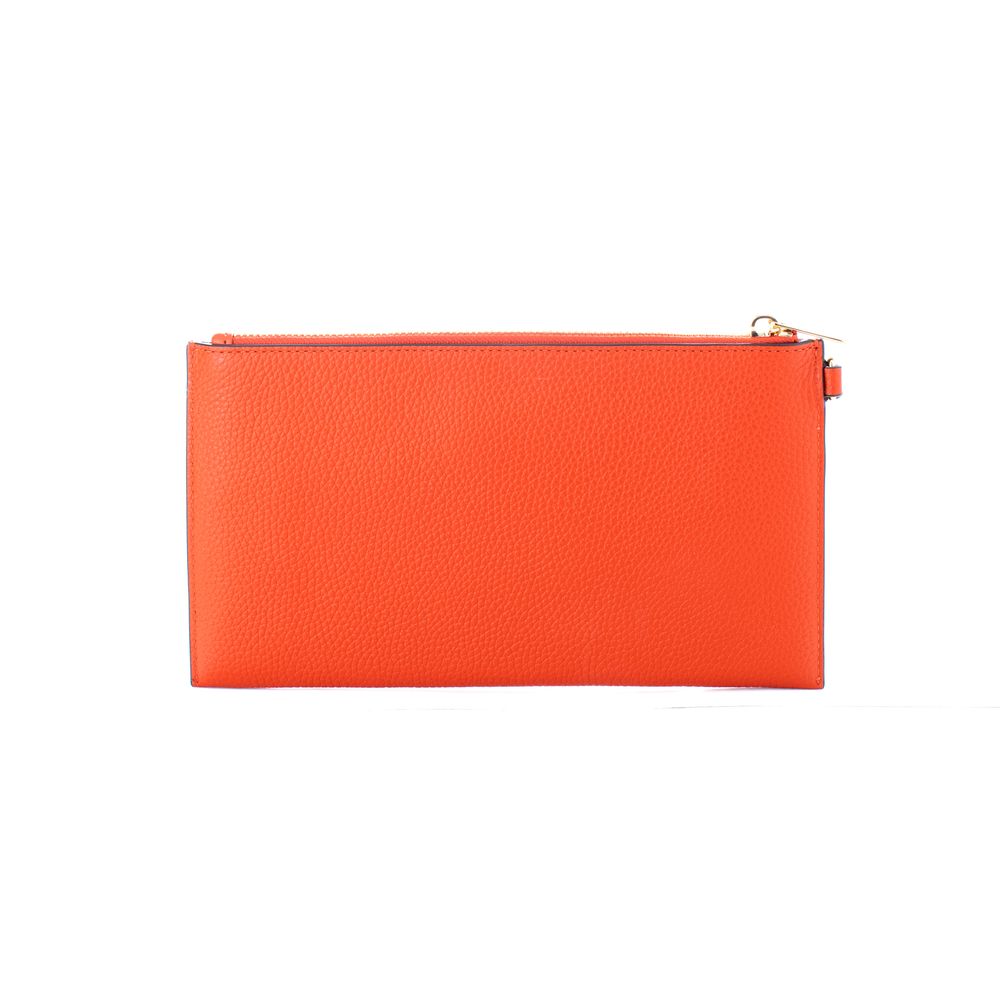 Orange Leather Clutch Bag by Michael Kors