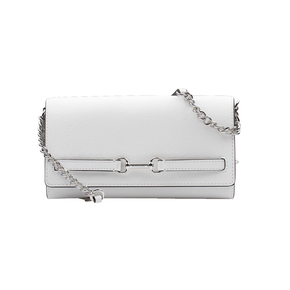 White Leather Crossbody Bag Carson by Michael Kors