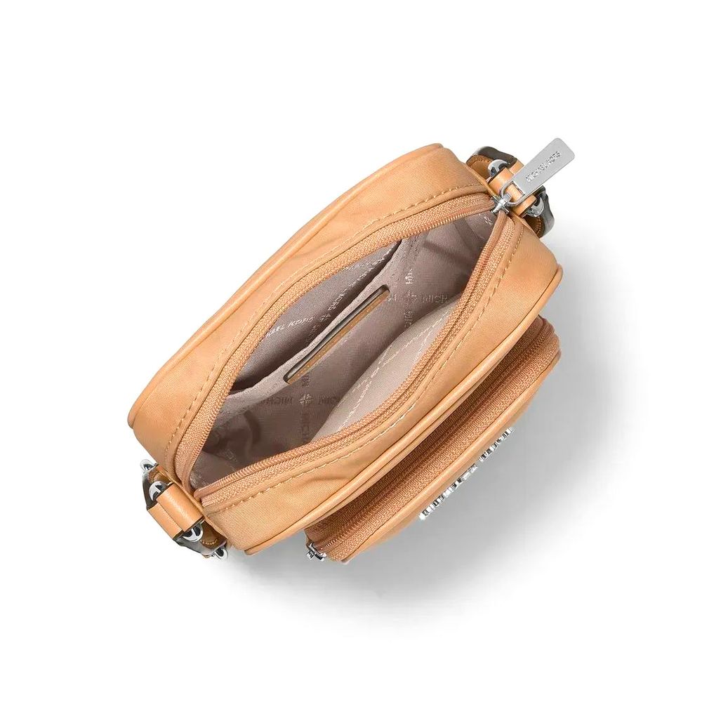 Brown Synthetic Crossbody Bag by Michael Kors