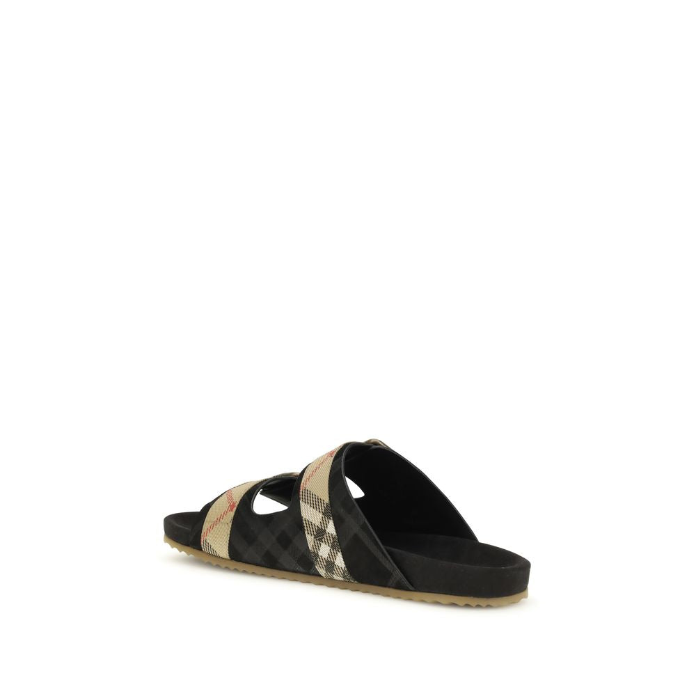 Multicolor Leather Flat Sandals with Adjustable Straps