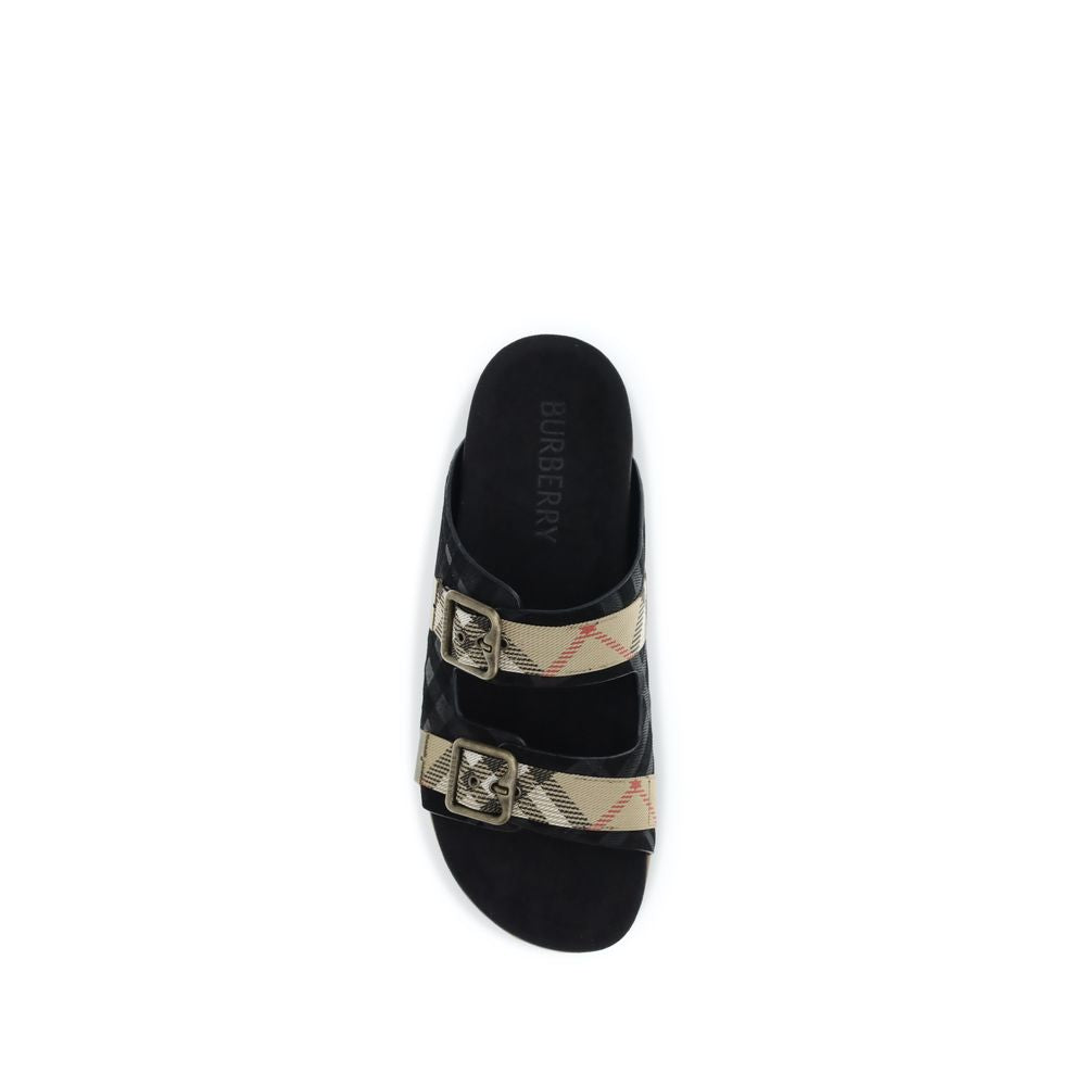 Multicolor Leather Flat Sandals with Adjustable Straps
