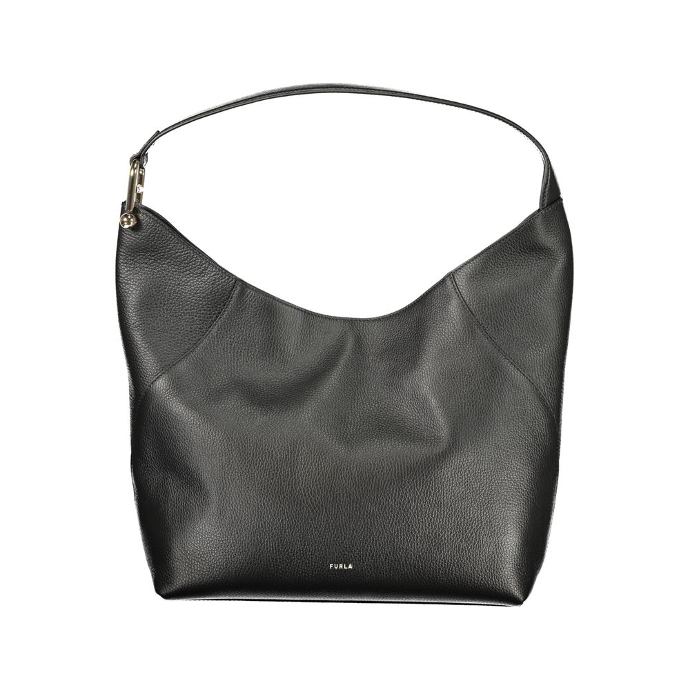 Furla Nero Lara Leather Shoulder Bag