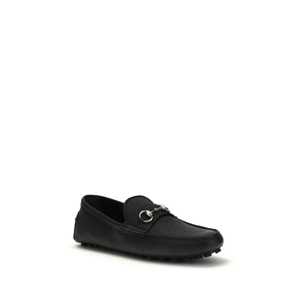 Mocassins à enfiler en cuir de veau noir Bos Taurus Gucci