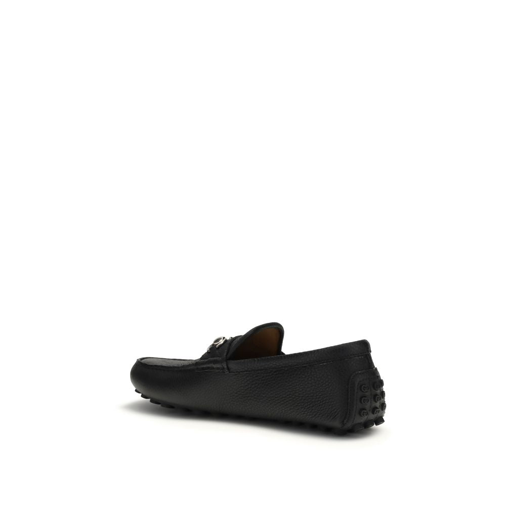 Mocassins à enfiler en cuir de veau noir Bos Taurus Gucci