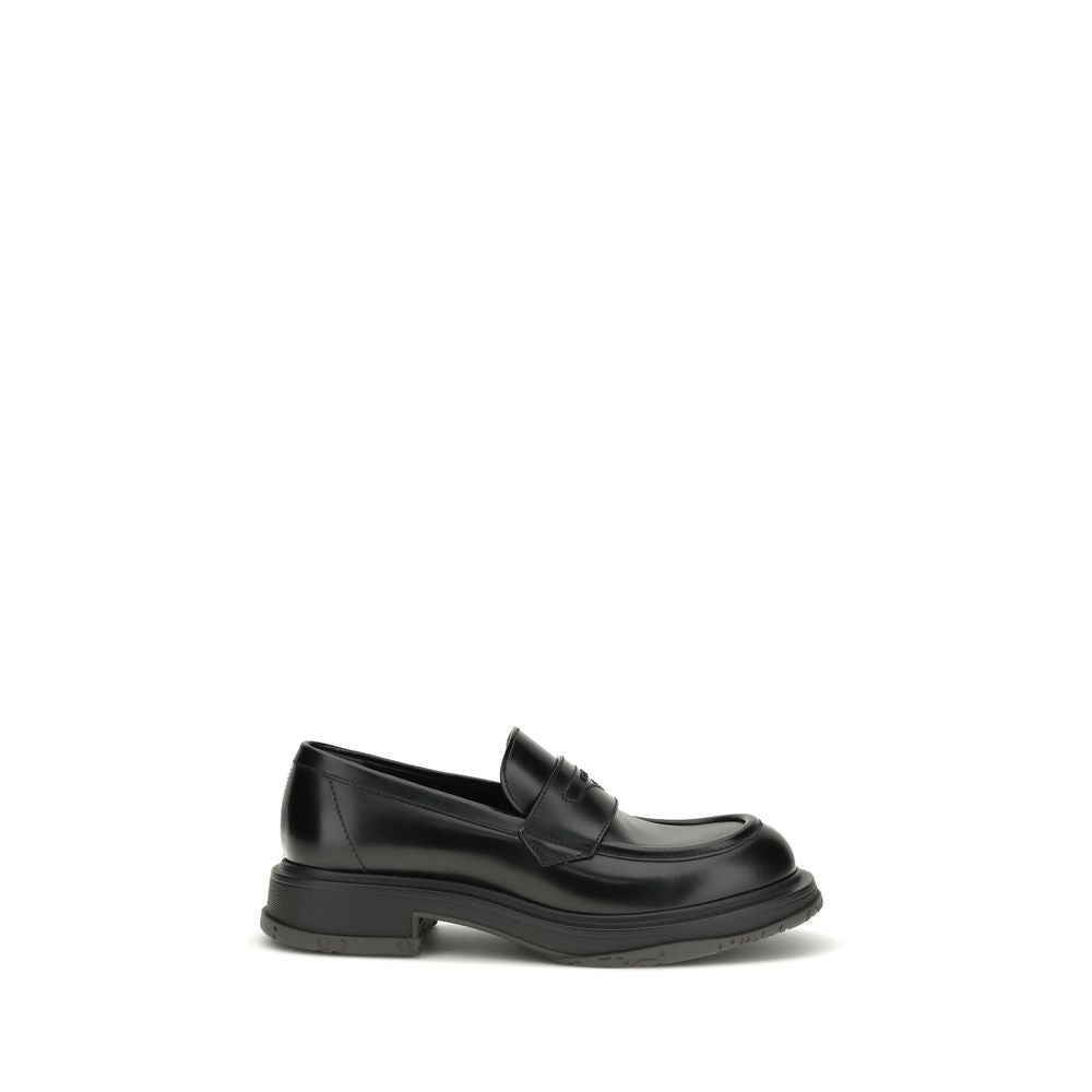 Schwarze Gucci Loafer aus Leder zum Reinschlüpfen