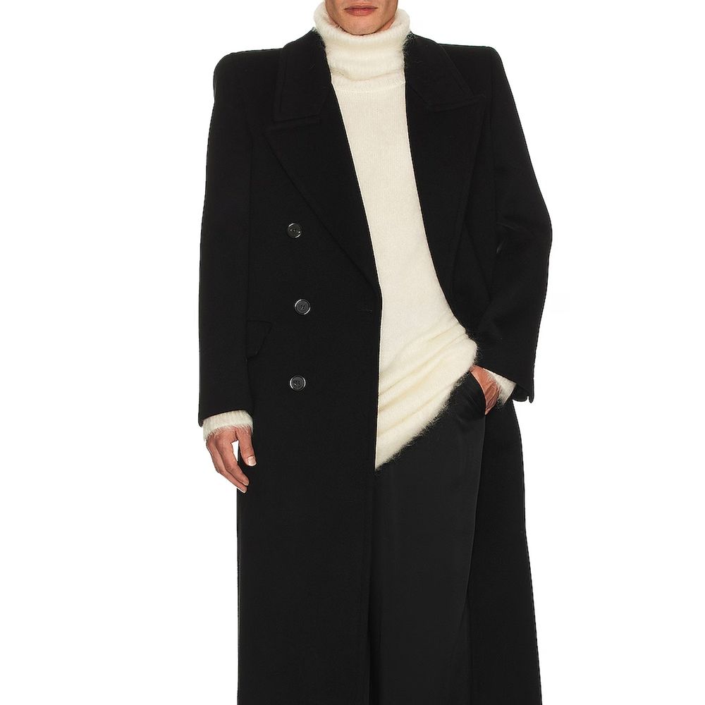 White Wool Blend Sweatshirt with High Neck