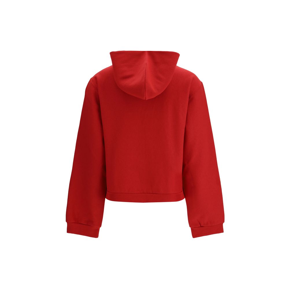 Multicolor Cotton Zip-Up Sweatshirt with Embroidery