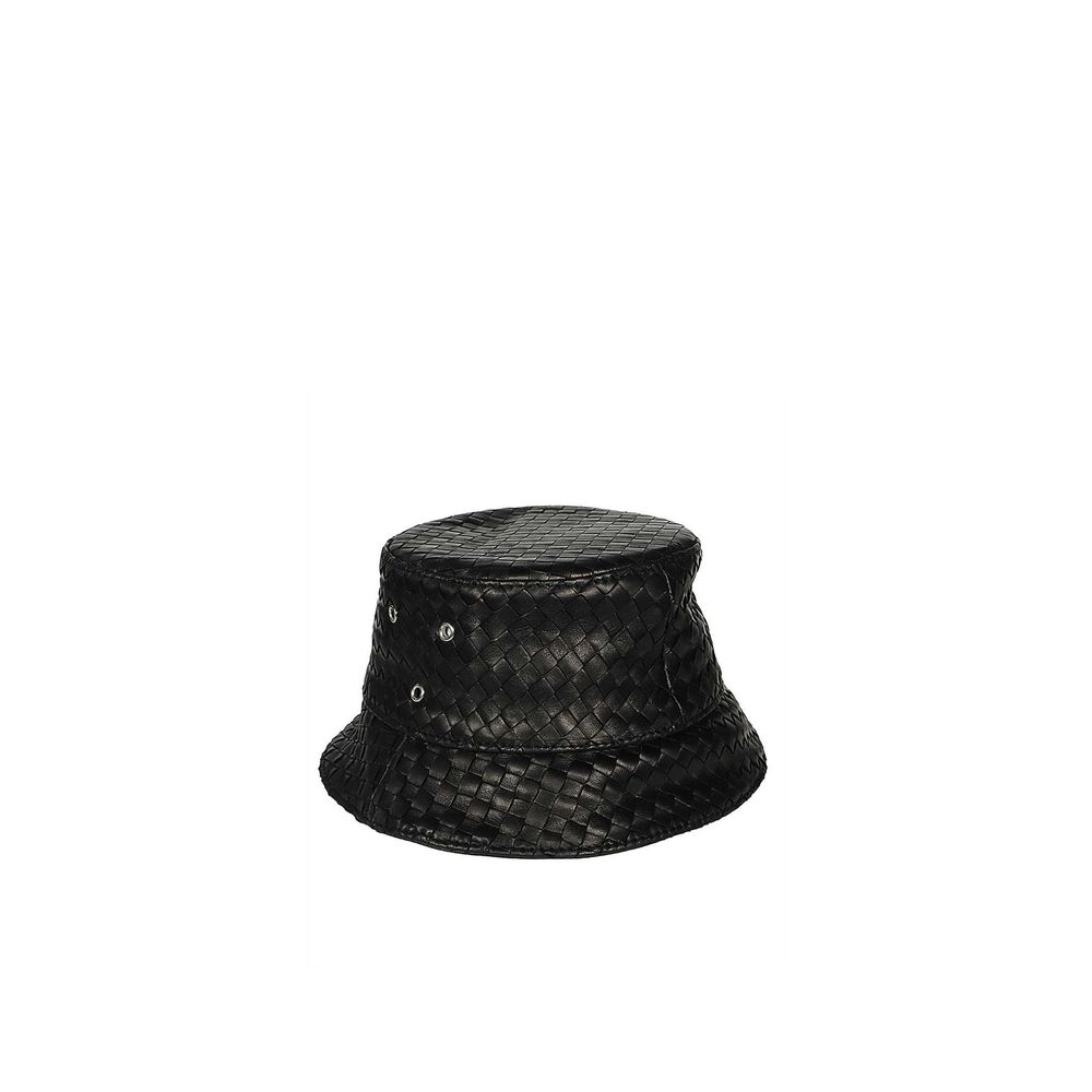 Black Leather Bucket Hat