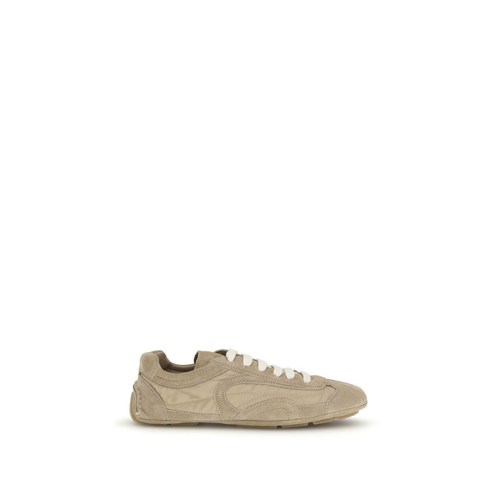 Prada Beige Lamb Athletic Sneakers