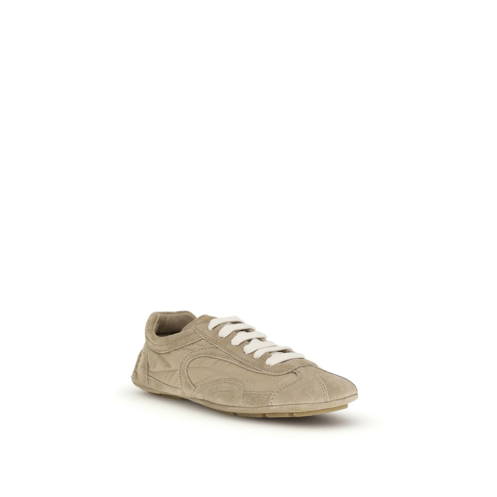 Prada Beige Lamb Athletic Sneakers