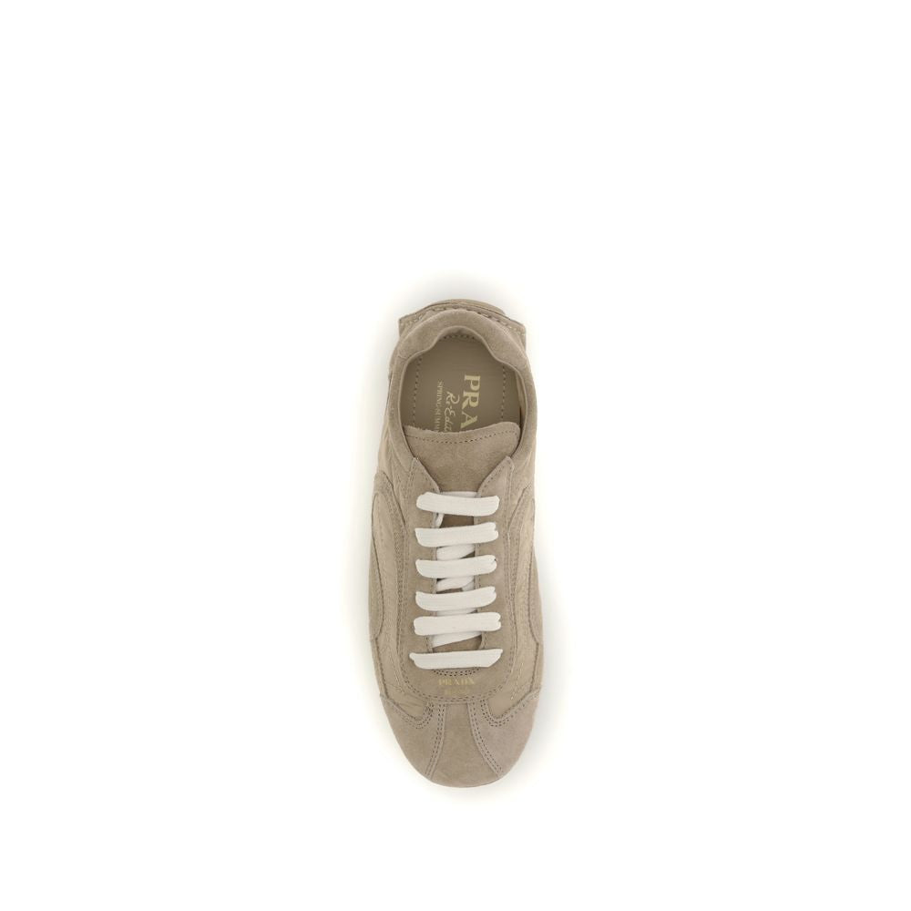 Prada Beige Lamb Athletic Sneakers