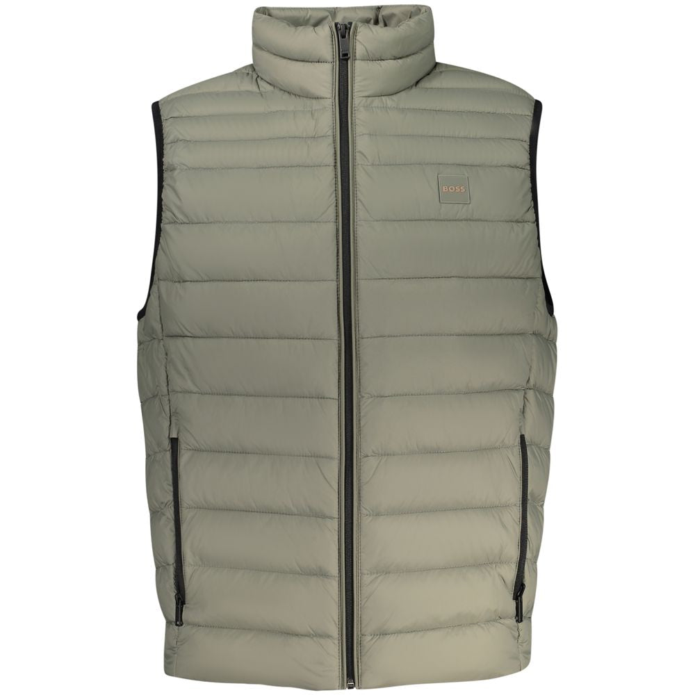 Verde Synthetic Men's Sleeveless Jacket with Pockets