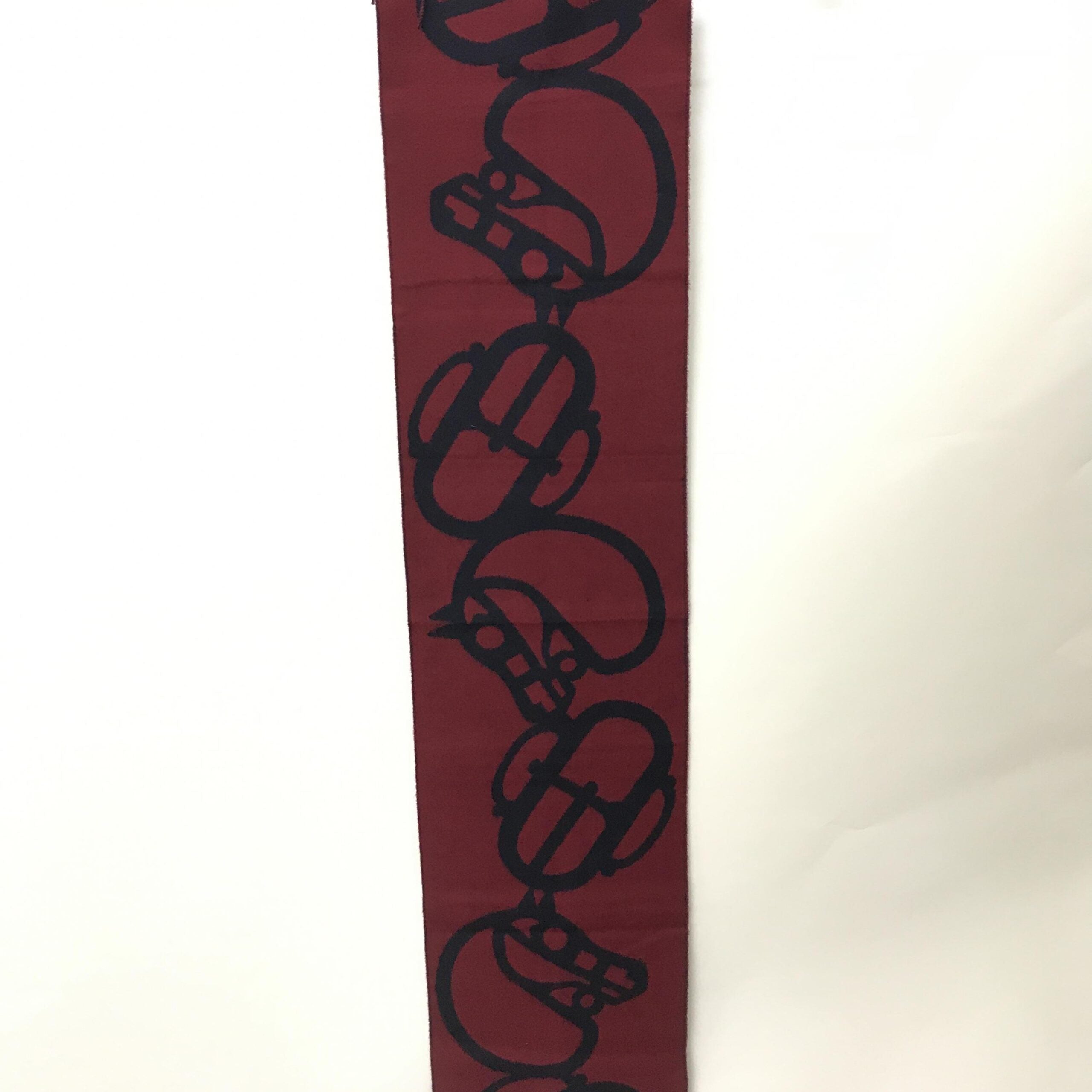 Hermès Burgundy Cashmere Muffler