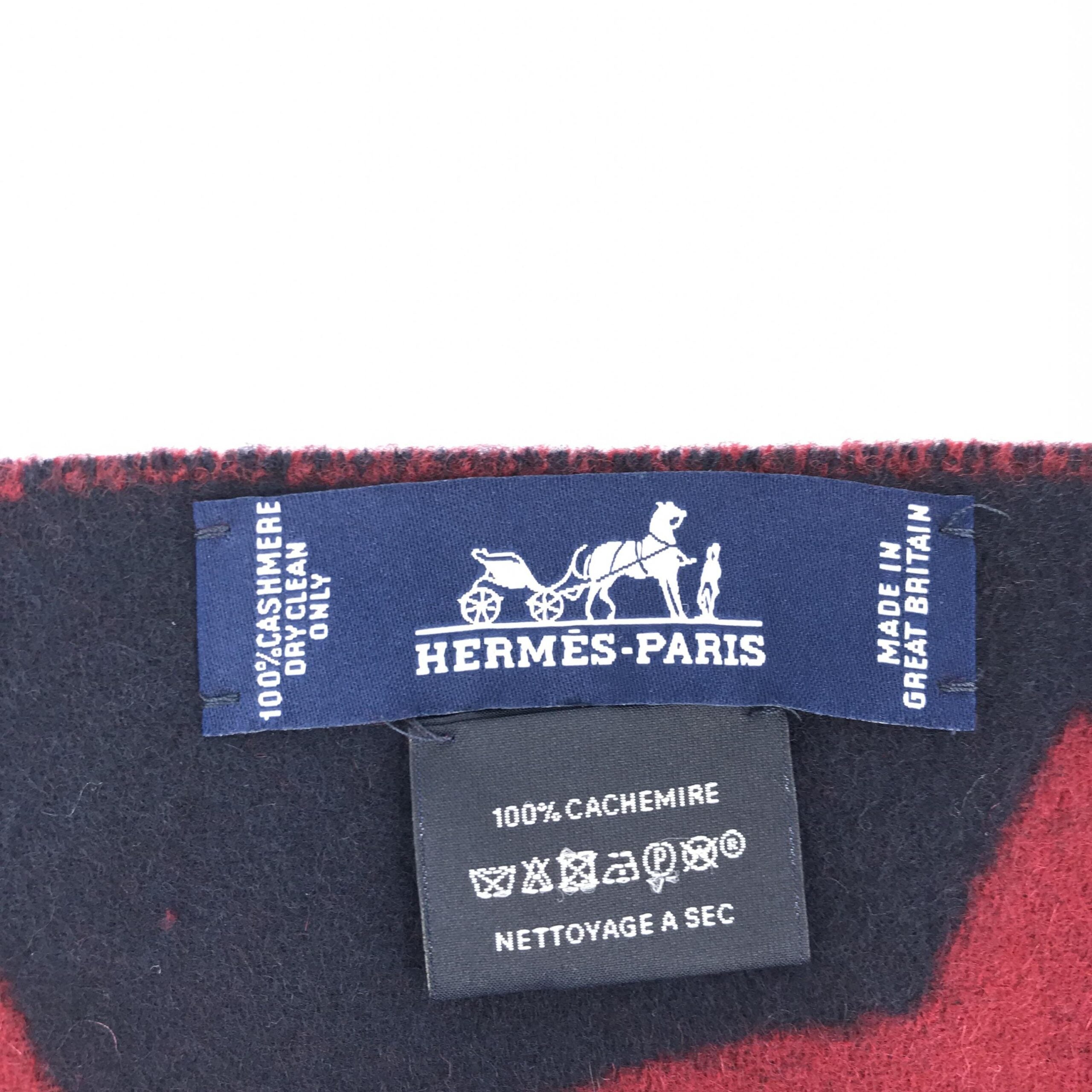 Hermès Burgundy Cashmere Muffler