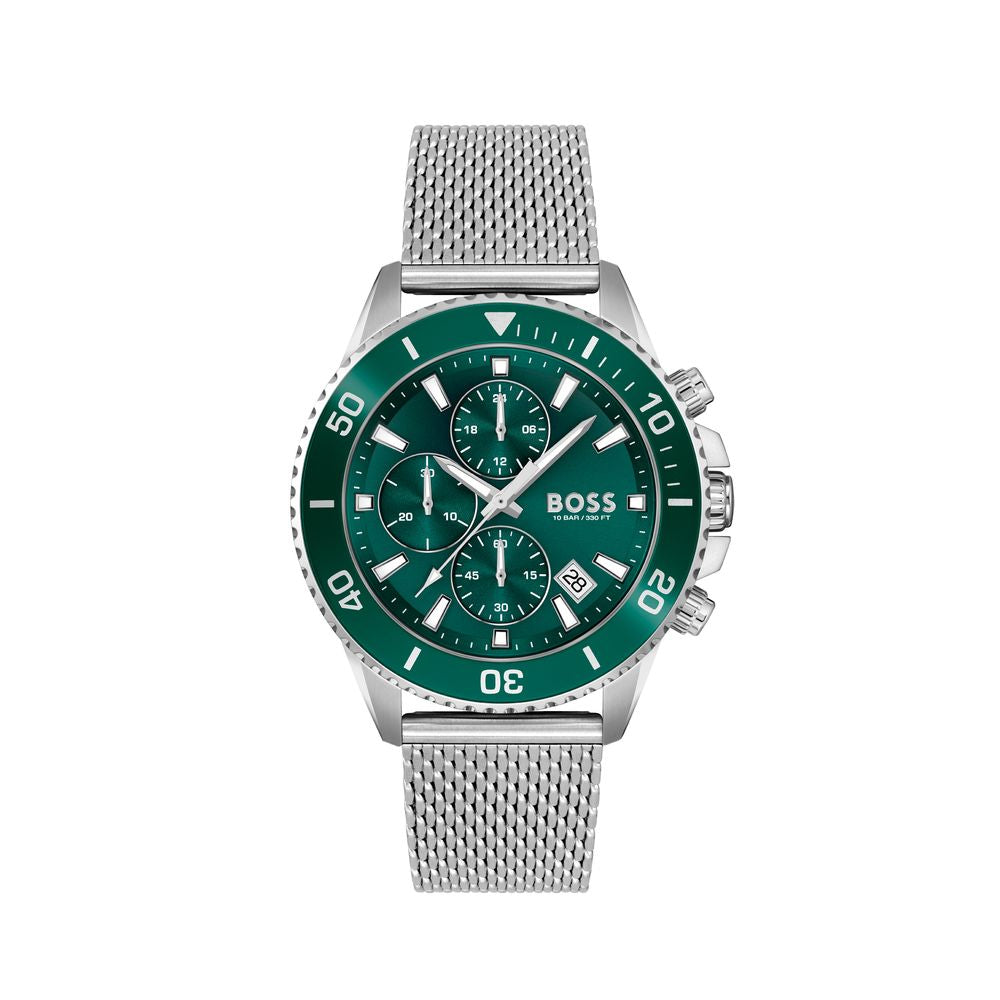 Gray Dress Watch with Chronograph and Date
