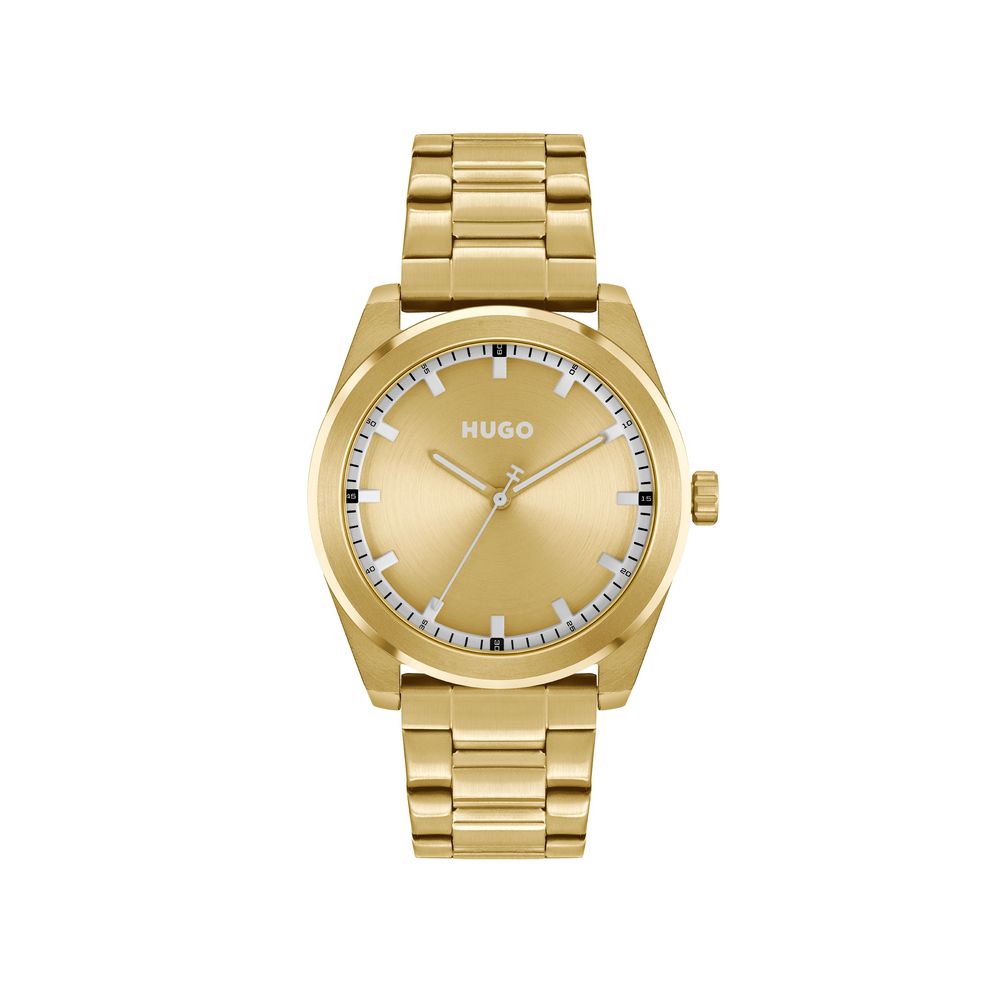 Gold Dress Watch with Stainless Steel Bracelet