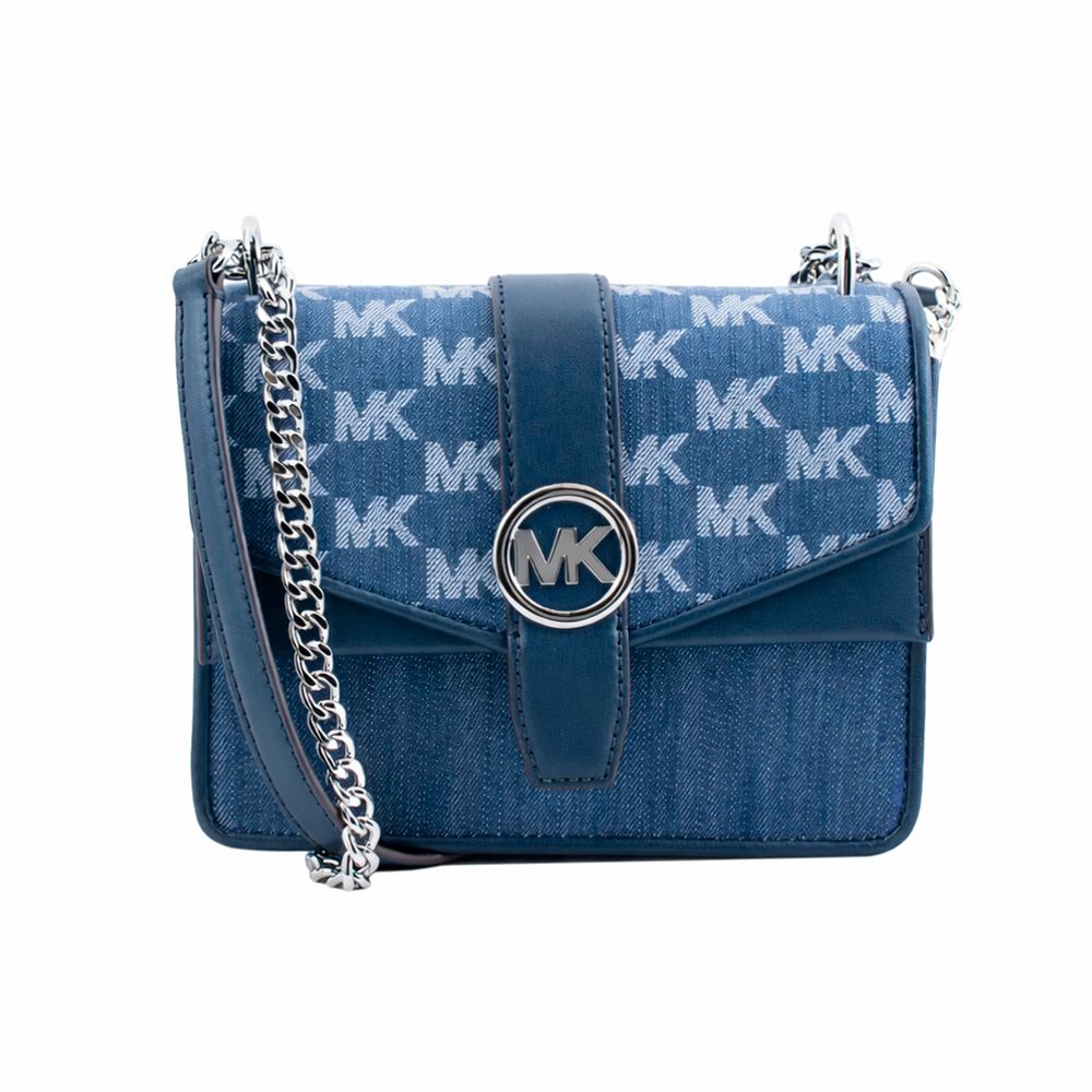 Blue Synthetic Canvas Crossbody Bag by Michael Kors