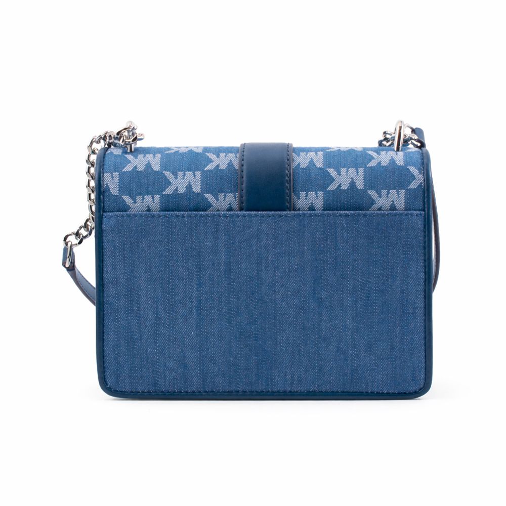 Blue Synthetic Canvas Crossbody Bag by Michael Kors