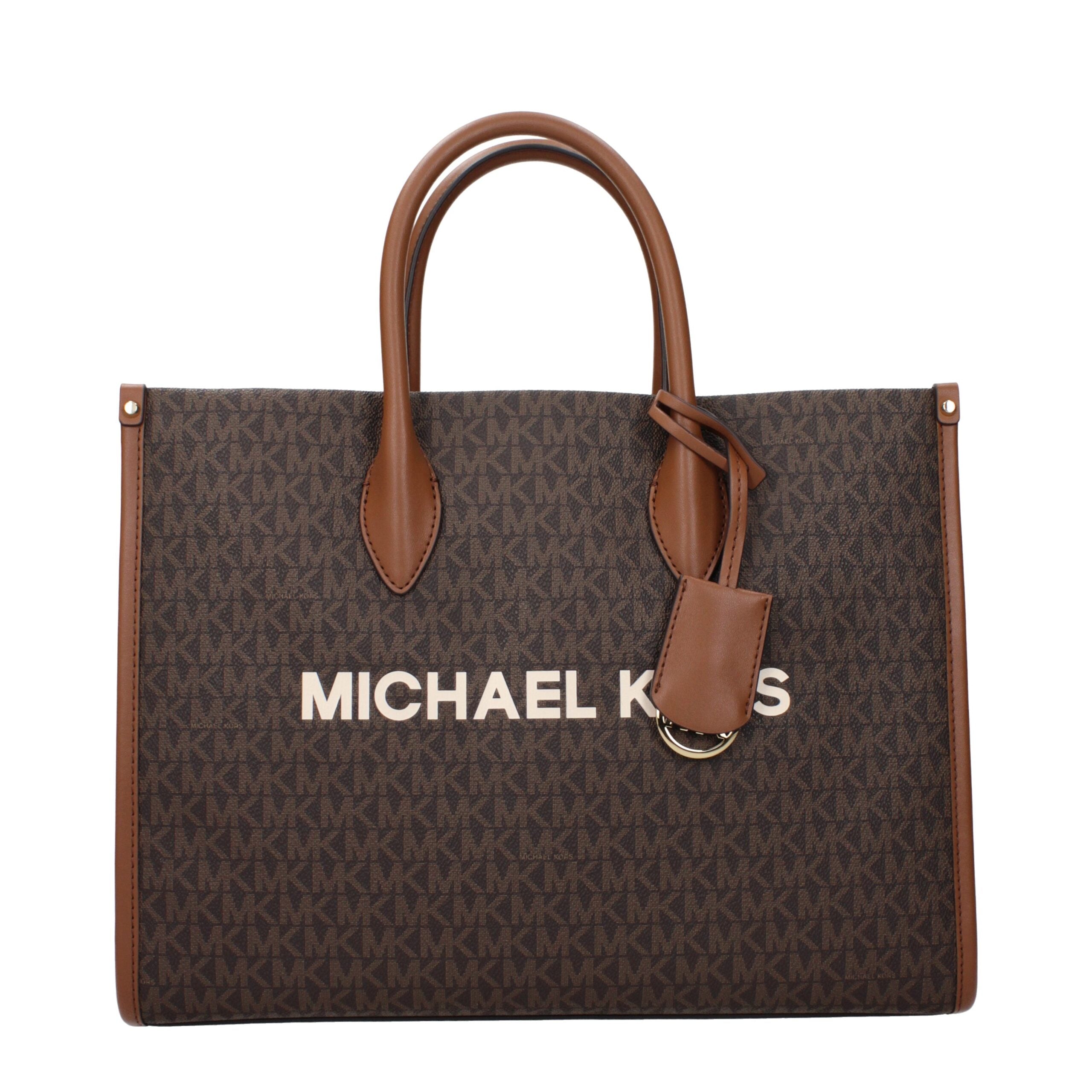 Brown Synthetic Handbag with Adjustable Shoulder Strap
