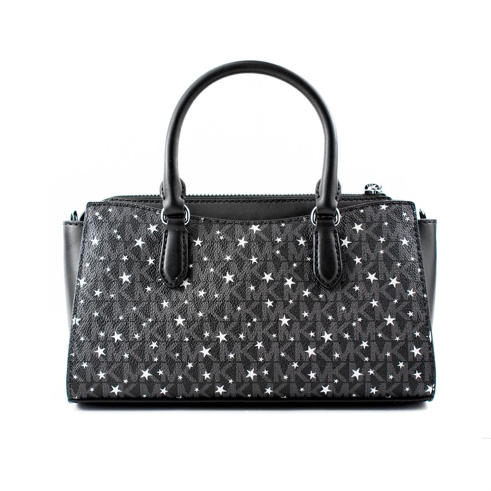 Black Synthetic Canvas Handbag by Michael Kors