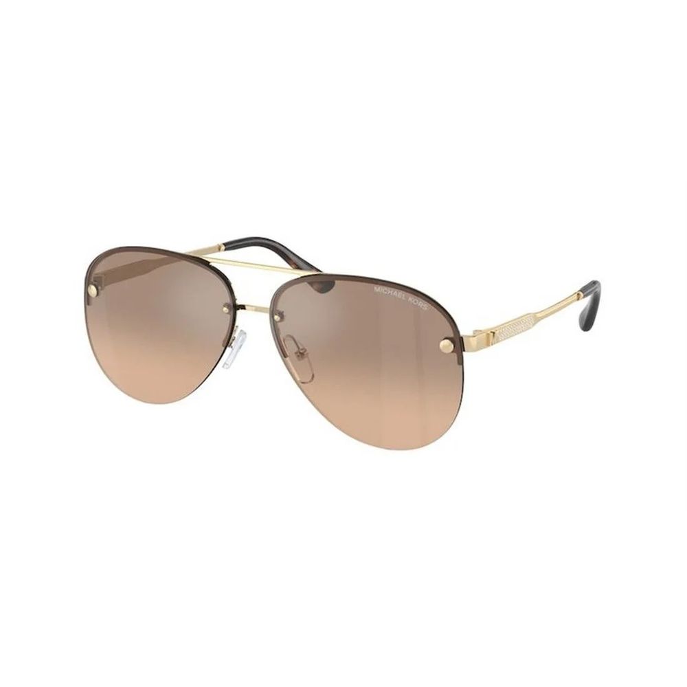 Gold Metal Sunglasses with Brown Gradient Lenses