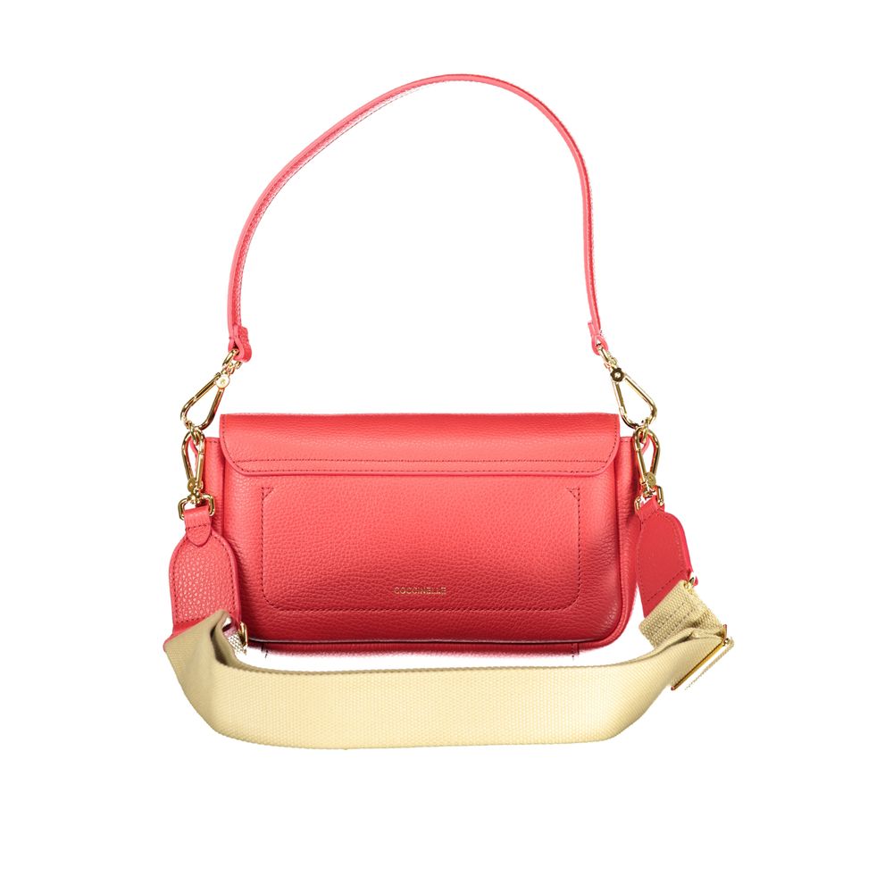 Rosso Leather Handbag with Adjustable Strap by Coccinelle