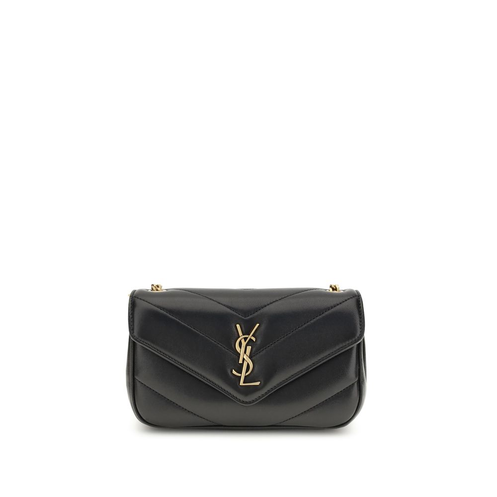 Saint Laurent Black Lamb Shoulder Bag