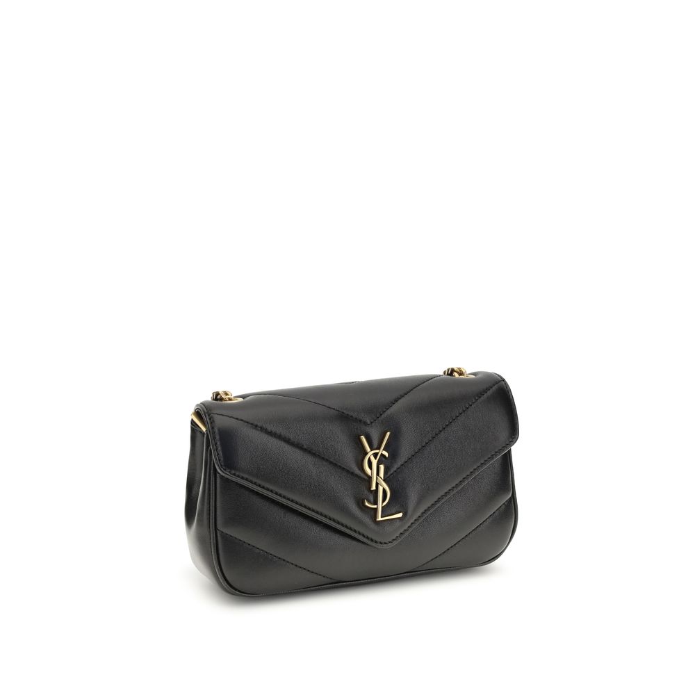 Saint Laurent Black Lamb Shoulder Bag