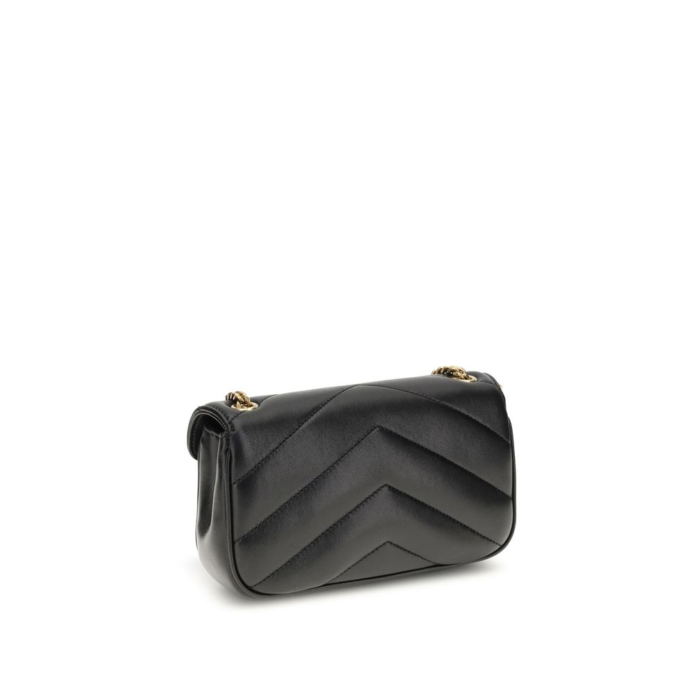 Saint Laurent Black Lamb Shoulder Bag