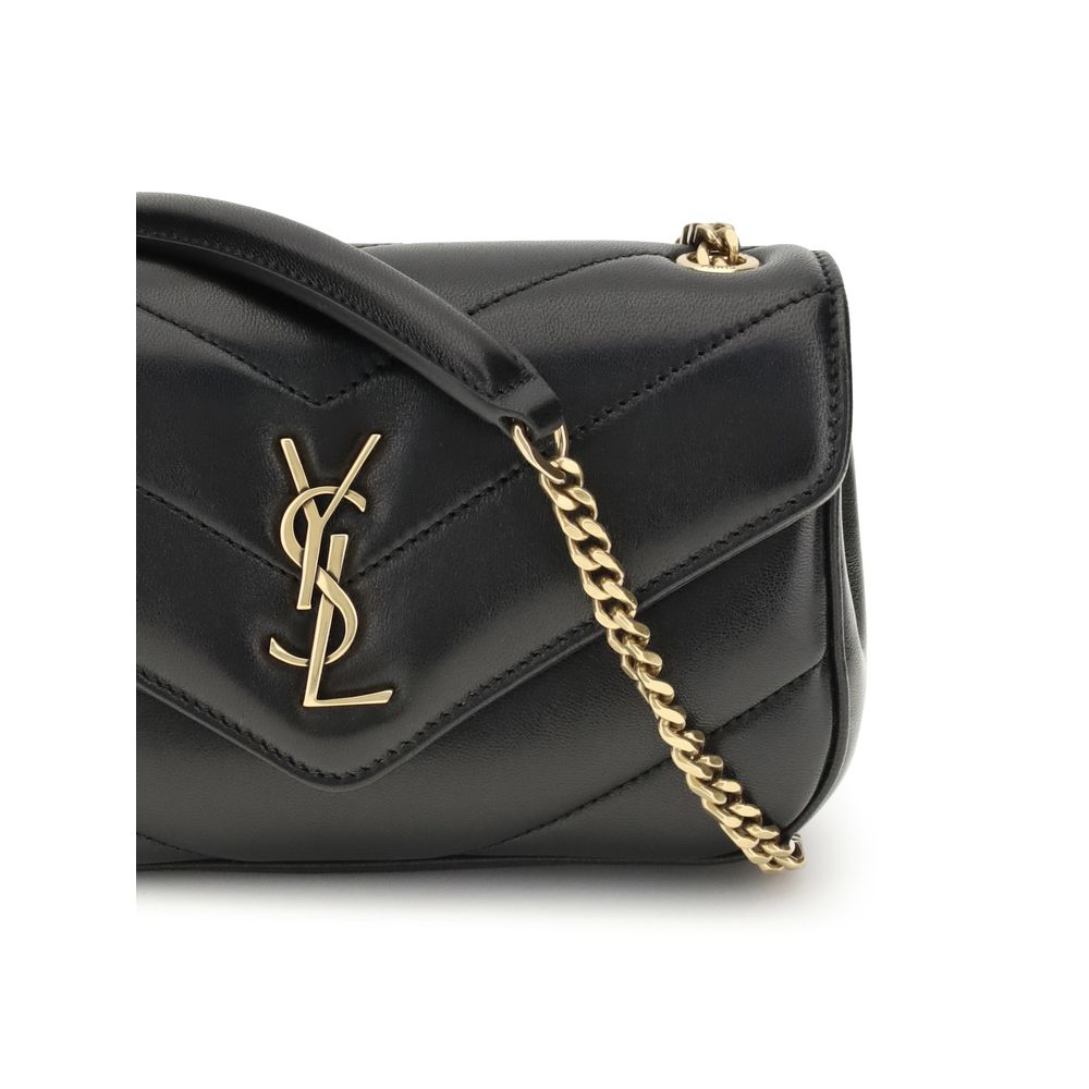 Saint Laurent Black Lamb Shoulder Bag
